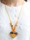 Colar Pingente com Brinco - Amarelo Ouro